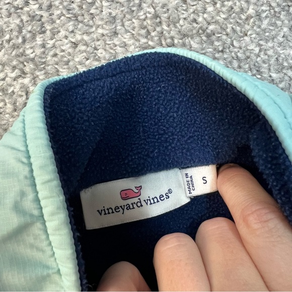 Vineyard Vines Sweater Women's Small Blue 1/4 Zip Pullover Fleece Sweatshirt - Picture 4 of 9
